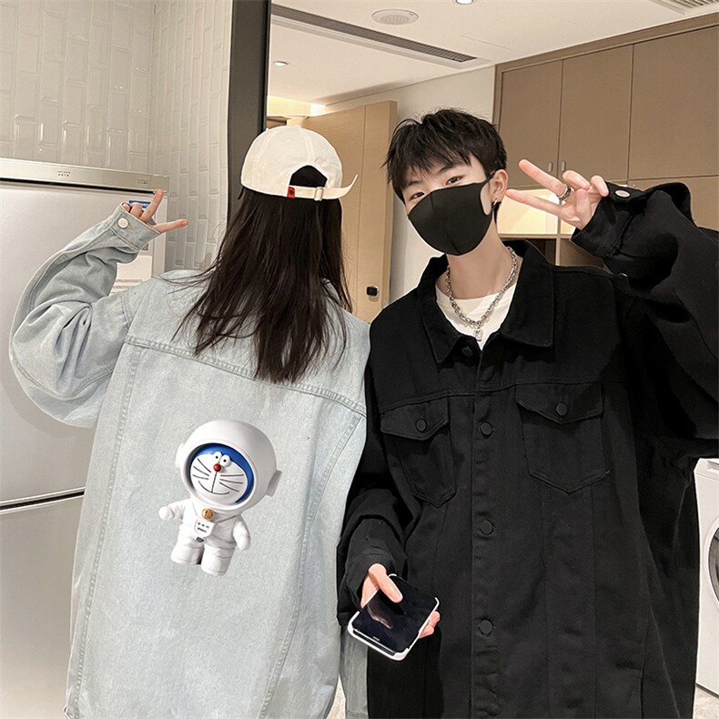 牛仔夹克男大码牛仔外套男茄克NJ77233-P60加绒款-P75,男装夹克,电商A040