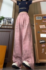特批P33无差价夏季港风扎染凉感冰丝垂感薄款大码休闲裤男K5618，男装休闲裤，电商A001