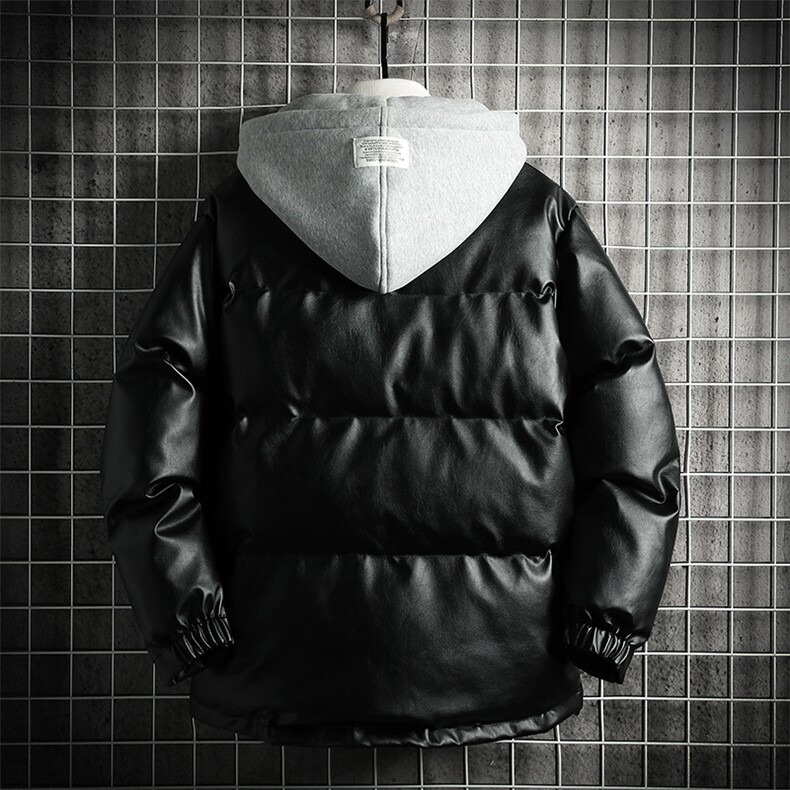 加厚假两件棉衣男宽松皮棉服潮流休闲冬季棉袄子A266-P02-P100,男装棉衣,电商A266