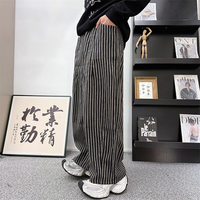 CK07/P68控98秋季中性风复古阔腿慵懒高街百搭休闲裤男女可穿图首,男装休闲裤,星座305B-1