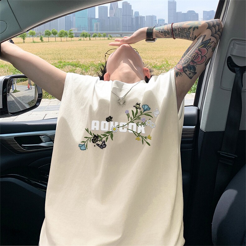 可48小时发货支持抖音得物来样二开240克重磅美式纯棉背心无袖t恤,男装T恤,电商A486-1