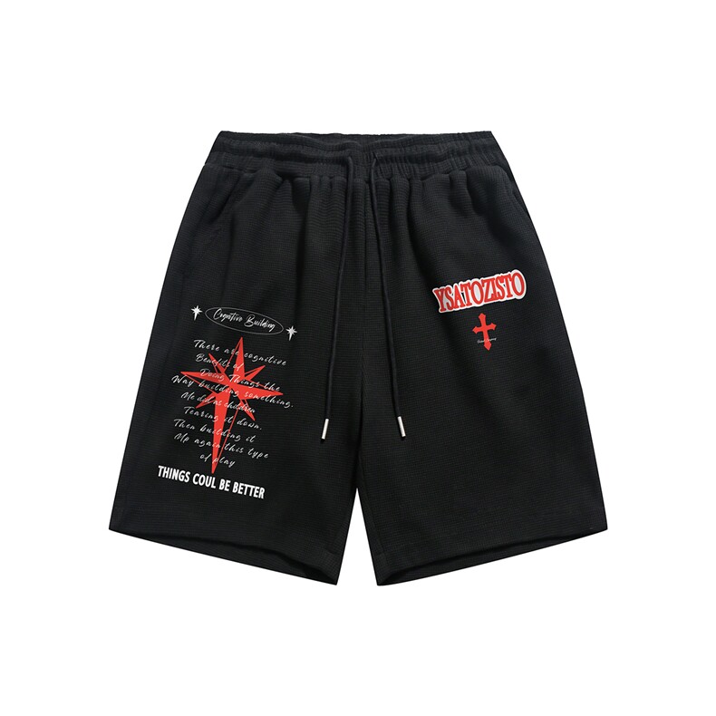白底23新款夏季印花时尚百搭休闲潮流五分裤短裤A89P35控58,男装牛仔裤,电商A247-1