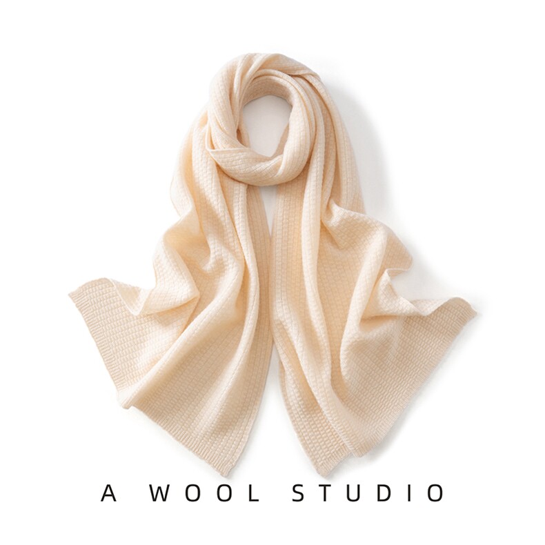 2025年夏季冬季新款小席边格围巾，围巾，绒朵羊绒