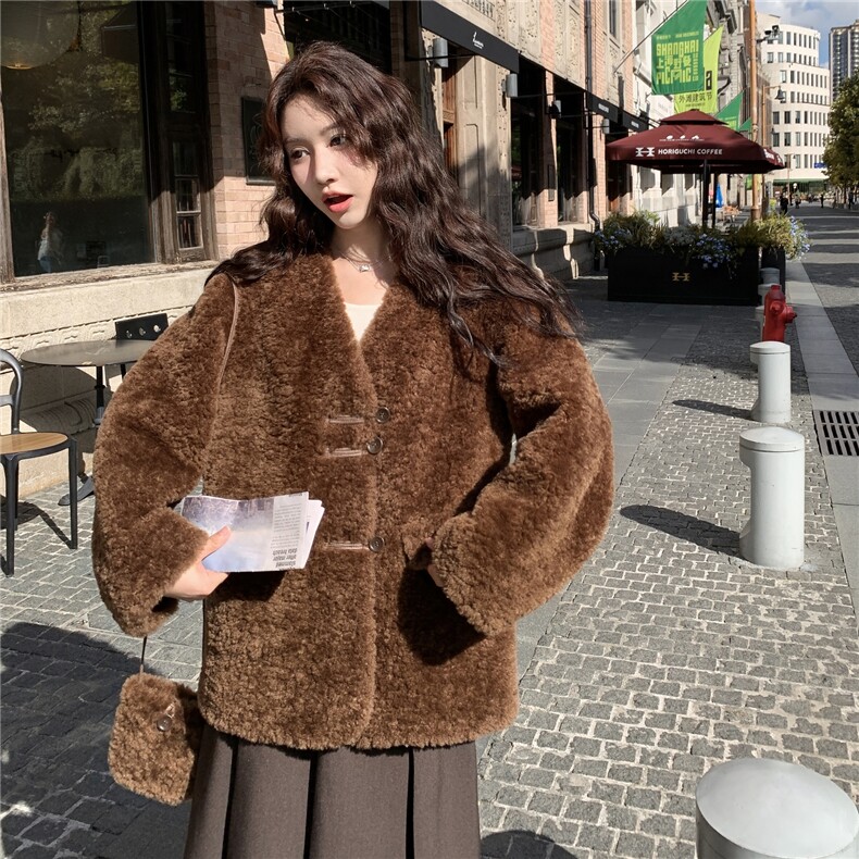 新品2025冬装云朵绒皮毛一体外套2c116-2553-p265-k399,女装皮草,2C116