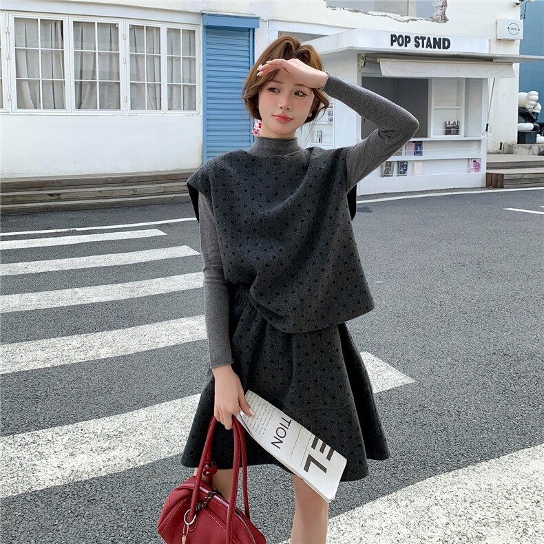 新款2026春季韩系波点三件套装6213-P170-K278,女装套装/套裙,2C057
