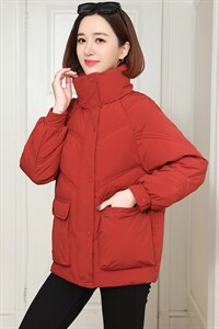 时尚简约大气棉服外套 显瘦保暖女士冬装新款图片