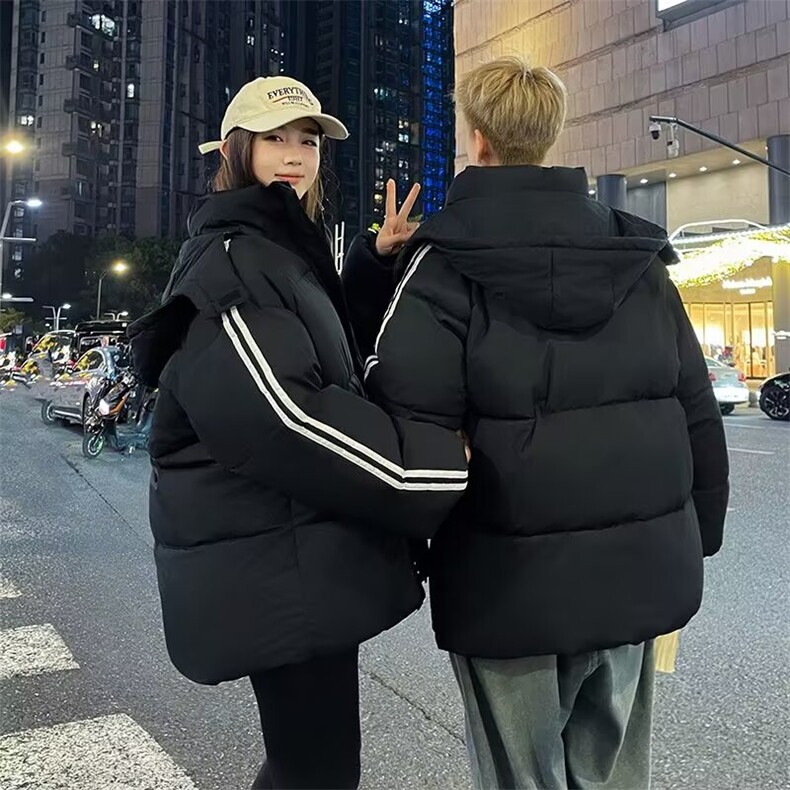 ins文艺潮流慵懒2条杠棉服女加厚保暖流行新款日系气质原宿连,男装棉衣,星座218-1（原230）