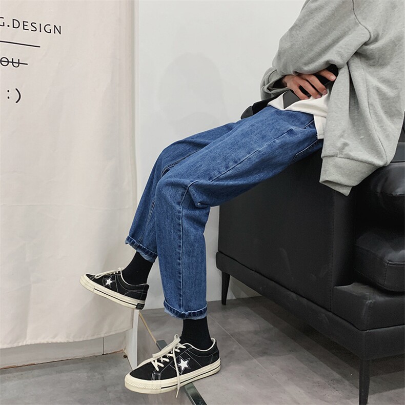 主推款2021初秋新品宽松直筒牛仔裤休闲百搭男裤子D309-2K03P55,男装牛仔裤,电商D321A