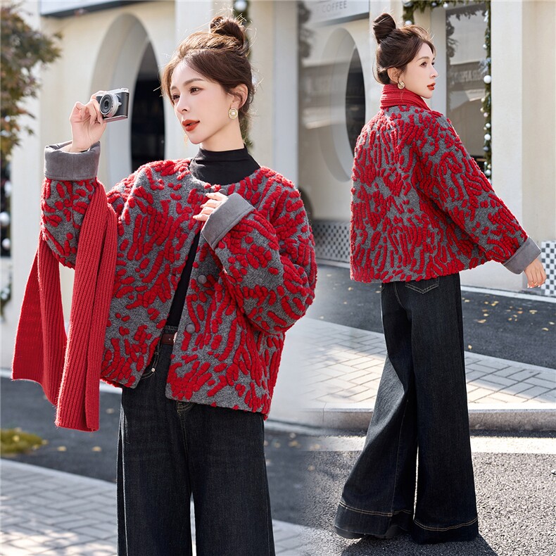 羊毛外套2025冬季新款时尚百搭单排扣短款羽绒服,女装羽绒服,天丝秀