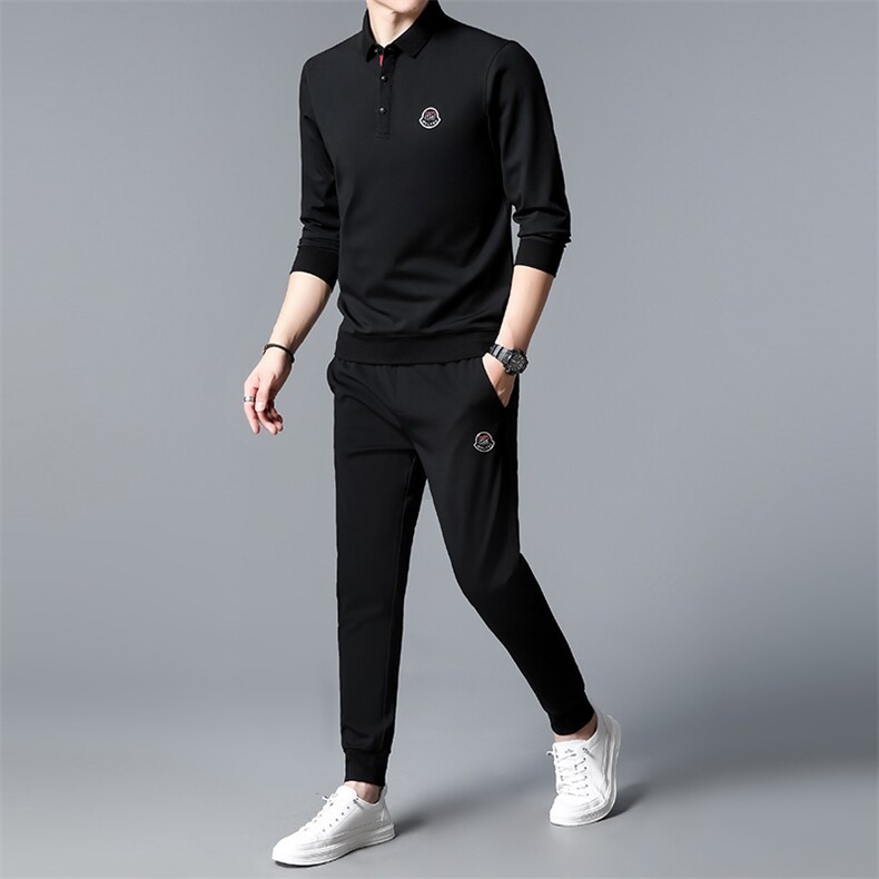 S30755-2钱塘2020-2春秋新款时尚休闲帅气潮流中年男士套装P132,男装休闲套装,钱塘207-2