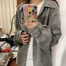 【有货】DS20-P75灯芯绒外套男士休闲宽松痞帅美式复古拉链夹克，男装夹克，星座603-2