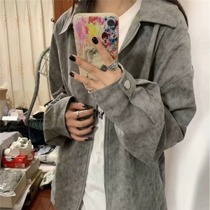 【有货】DS20-P75灯芯绒外套男士休闲宽松痞帅美式复古拉链夹克图片