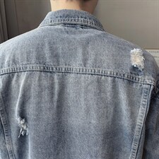 JK820-p90-限价138现货店主风牛仔夹克肥仔量足破洞印花大码，男装夹克，星座103A