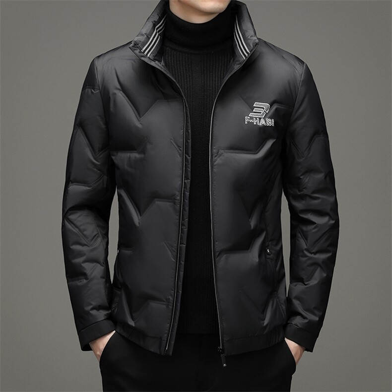 冬装新款商务休闲纯色羽绒服中青年男士立领面包服SNDAF3323-P240,男装羽绒服,电商B212（原钱塘6029）