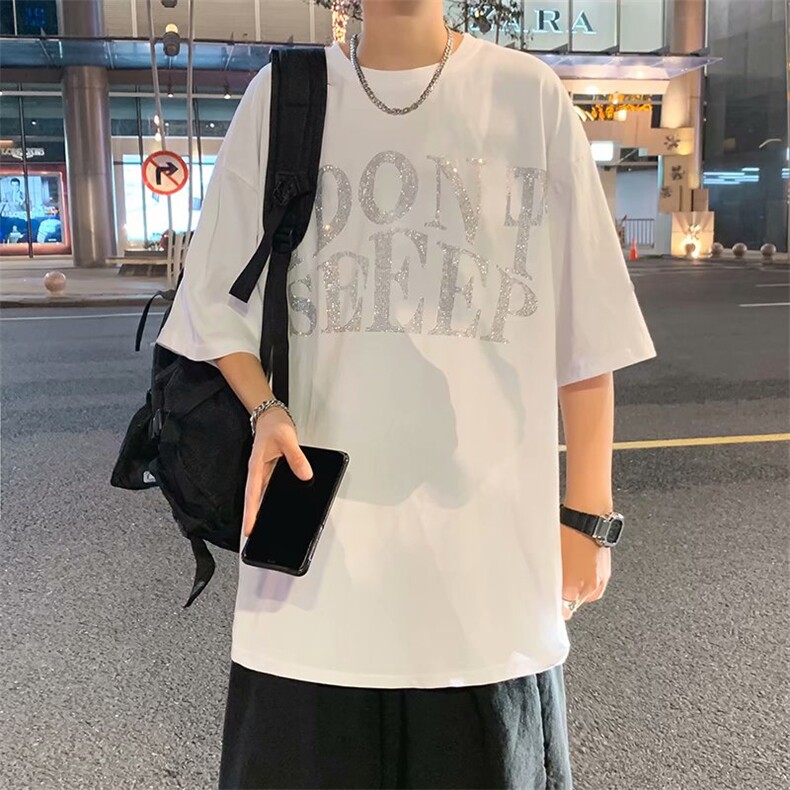 男士t恤短袖夏季新款潮牌ins情侣装体恤潮流宽松半袖衣服T351-p25,男装T恤,星座1008-1