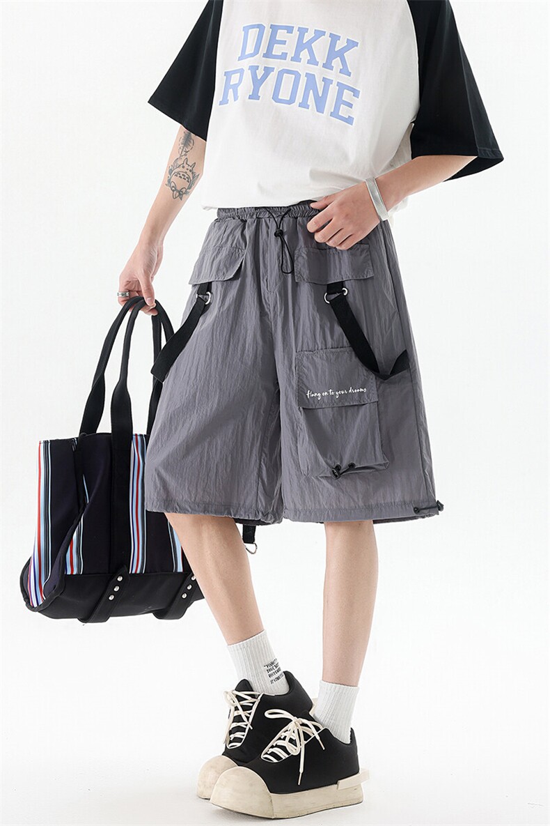 8XL-M特大码肌理感五分裤户外登山裤冲锋裤短裤男DK1502P49控68,男装休闲裤,电商D206-1
