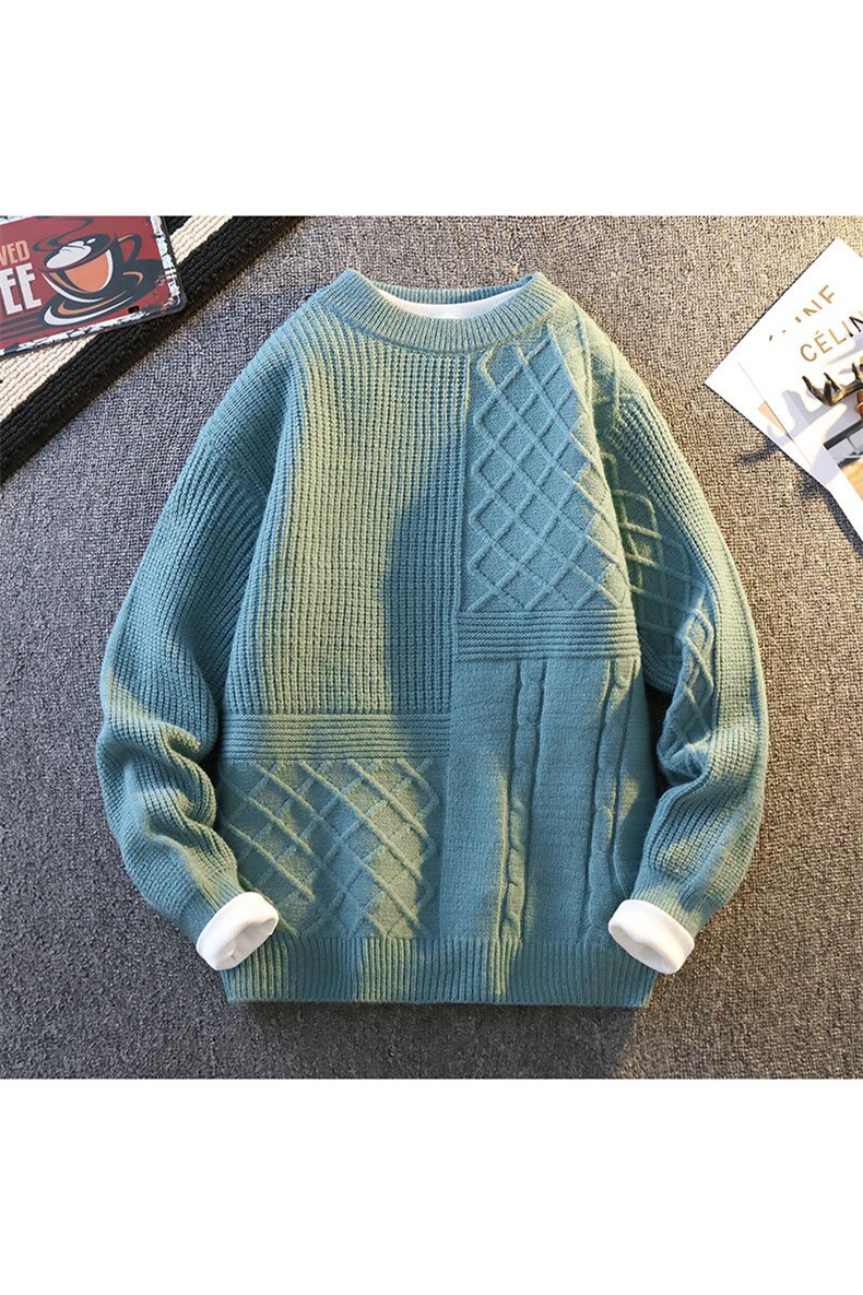 2024【新品】秋冬圆领毛衣男士针织打底衫潮流百搭-M5085-P50,男装针织衫/毛衣,星座1105