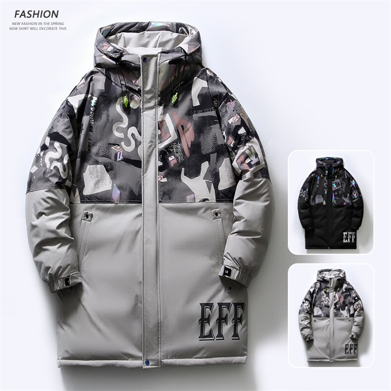 白底平铺2026冬季新款70%白鸭绒连帽羽绒服男XZ109-Y2222-P218,男装羽绒服,星座109