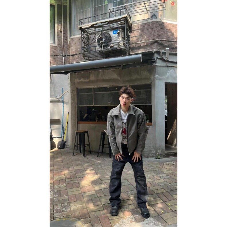 【有货】cleanfit灰色短款盔甲外套男春秋高级感夹克S260HH-P65,男装夹克,星座1007（原301D）