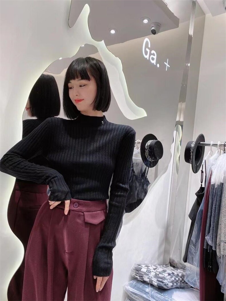 高领针织衫，其它，TANG.+