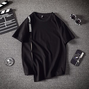 欧美街头嘻哈hiphop飘带短袖T恤男T913-P35图片