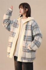 XZ225-2-20909-P135控158复古毛呢大衣小香风假两件外套棉衣棉服，男装棉衣，星座225-2