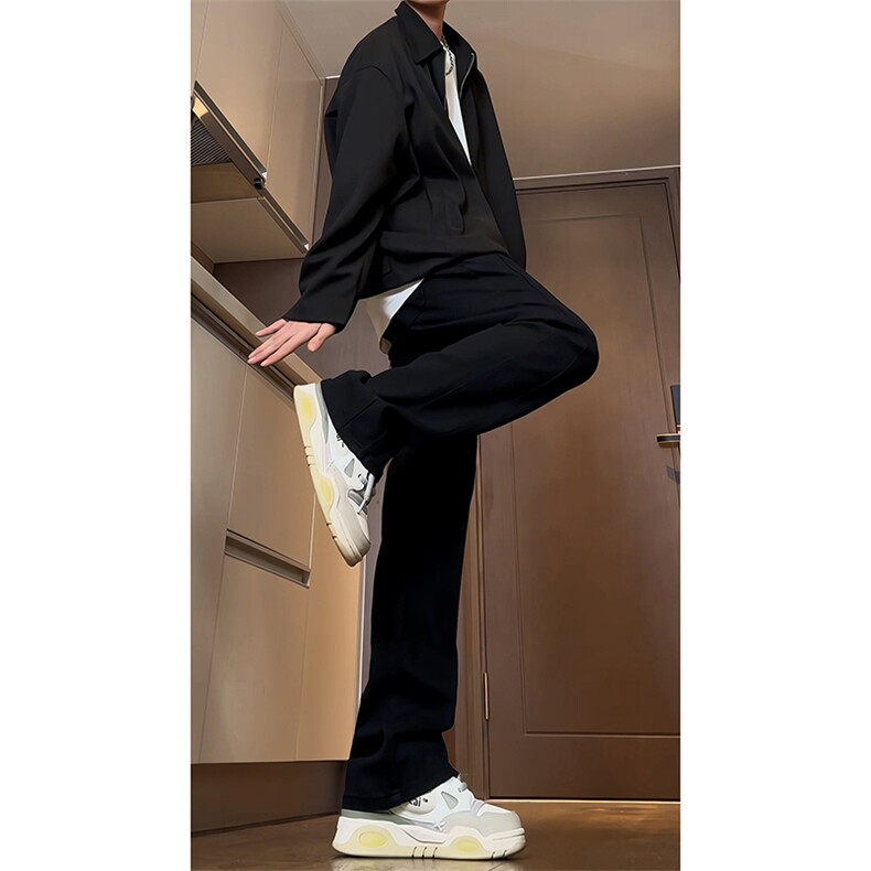 B221美式ins高街暗黑拼接修身弹力牛仔裤LK24161-P60控78,男装牛仔裤,电商B221