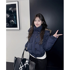 网络图现货美式潮牌新款大毛领加厚保暖显瘦连帽棉服J206-P75，男装棉衣，星座715-7