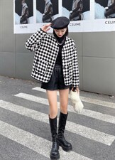 2021冬装新款加棋盘格外套补单，其它，妍舞飞扬