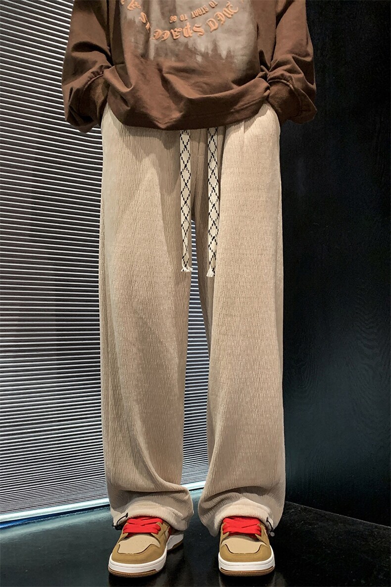 直筒设计潮流休闲长裤男女同款高街百搭复古款裤子K238P55,男装休闲裤,电商A102B