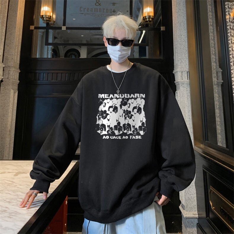 ！ 圆领卫衣男装港风长袖T恤男外套男WY247-特P23图片