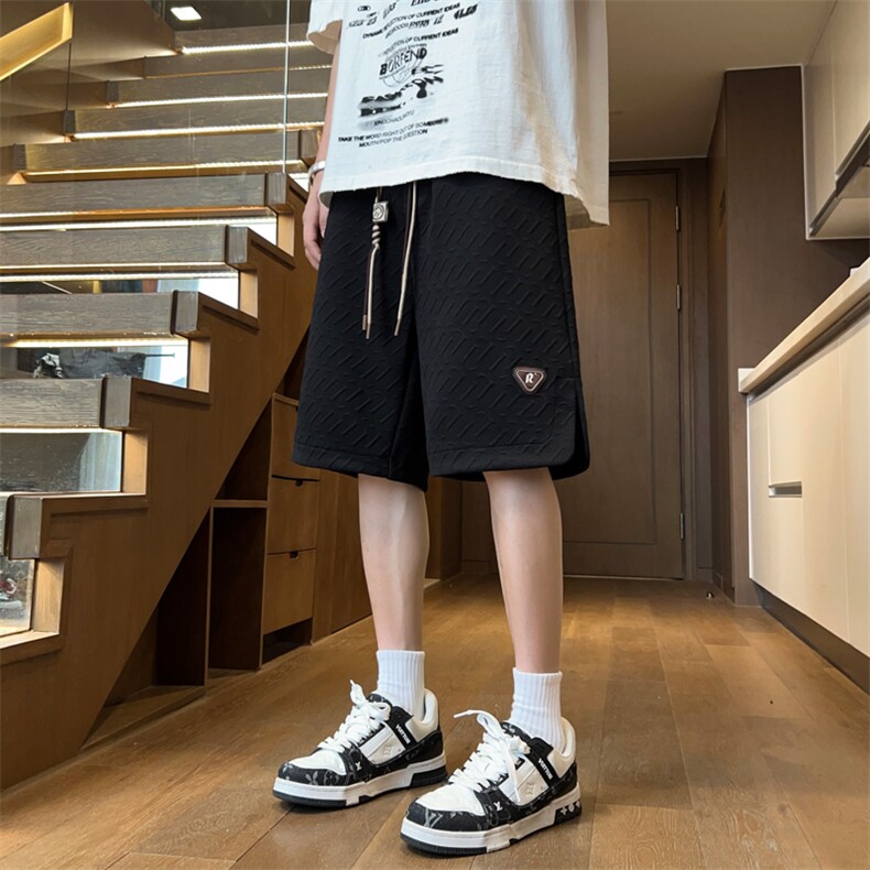 ！2024夏季新款男士潮流提花短裤运动五分裤DK260特P30,男装牛仔裤,电商B220