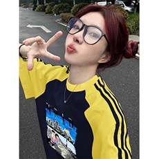 黄袖拼藏青