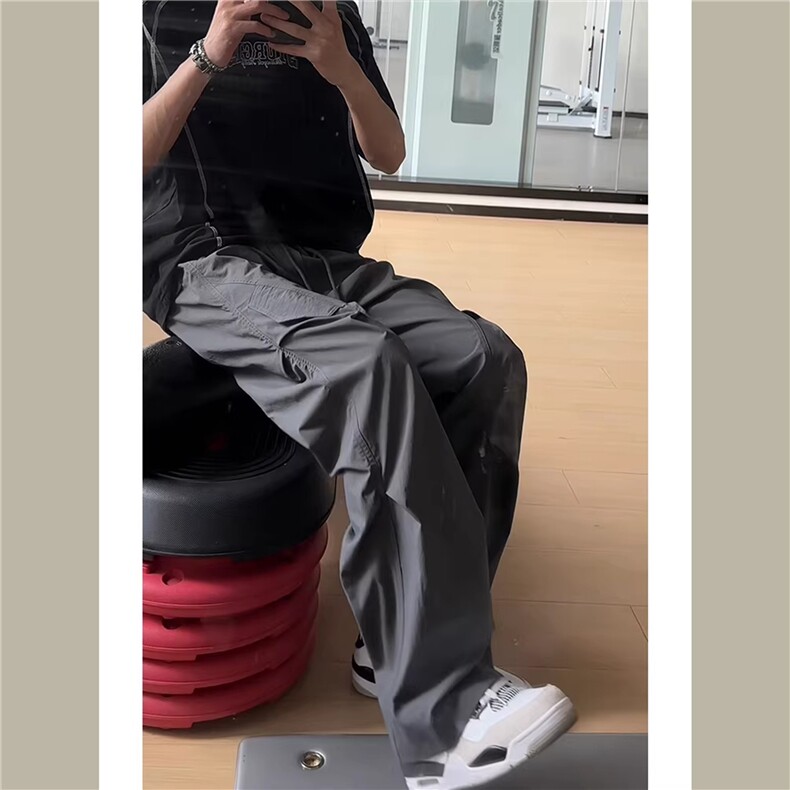网图！KZ303-特P25褶皱感直筒休闲裤男女新款户外工装速干长裤,男装工装外套,星座1811B