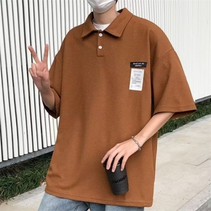 夏季流行青年男生短袖POLO衫衬衣休闲宽松舒适吸汗休闲上衣图片
