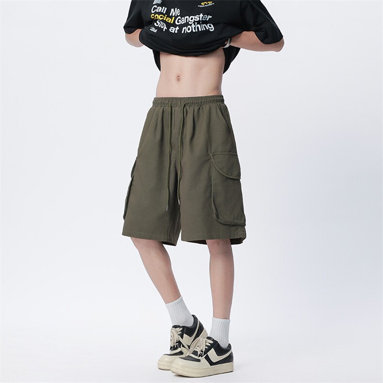 现货大码宽松休闲裤短裤工装裤五分裤A014-DY2373-P45控58图片