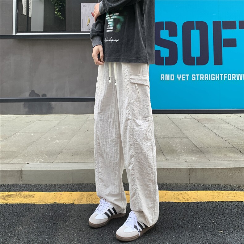 美式宽松直筒秋季速干休闲裤K072模特外景锦纶(S-3XL)TP22,男装休闲裤,电商A088
