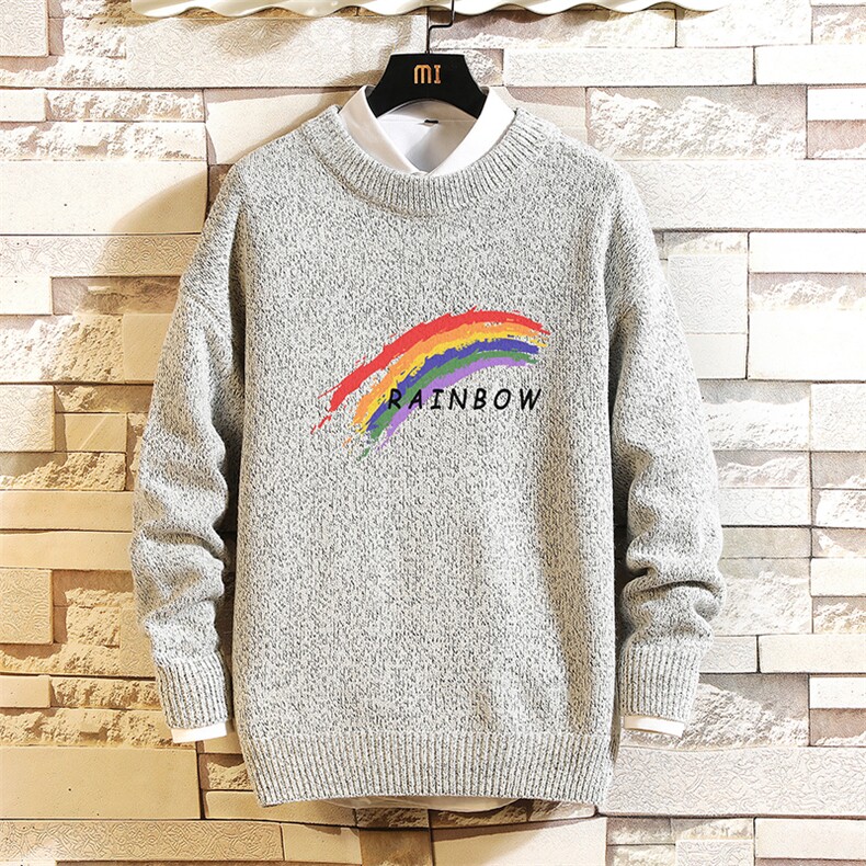 M19064-P45 加绒款-P65 加厚加绒毛衣男大码毛线衣男针织衫 砖墙图片