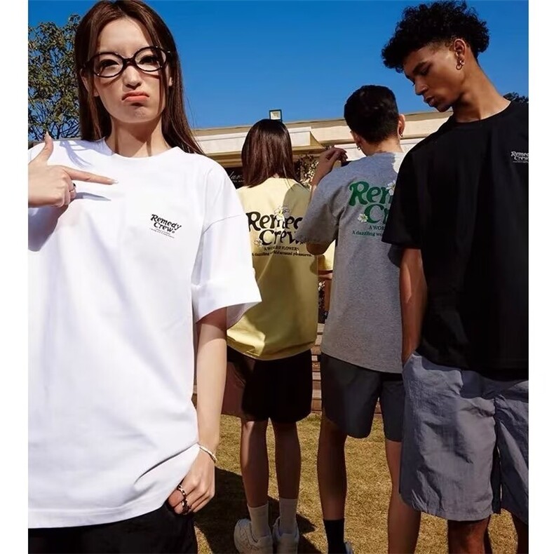 1506/QB16710/P24短袖t恤男潮牌夏季宽松潮流ins简约印花上衣,男装T恤,星座1506