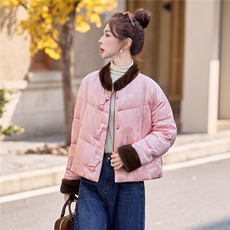 现货.短款羽绒服女2025冬季新款独特漂亮洋气新中式外套，女装羽绒服，兰菲阁