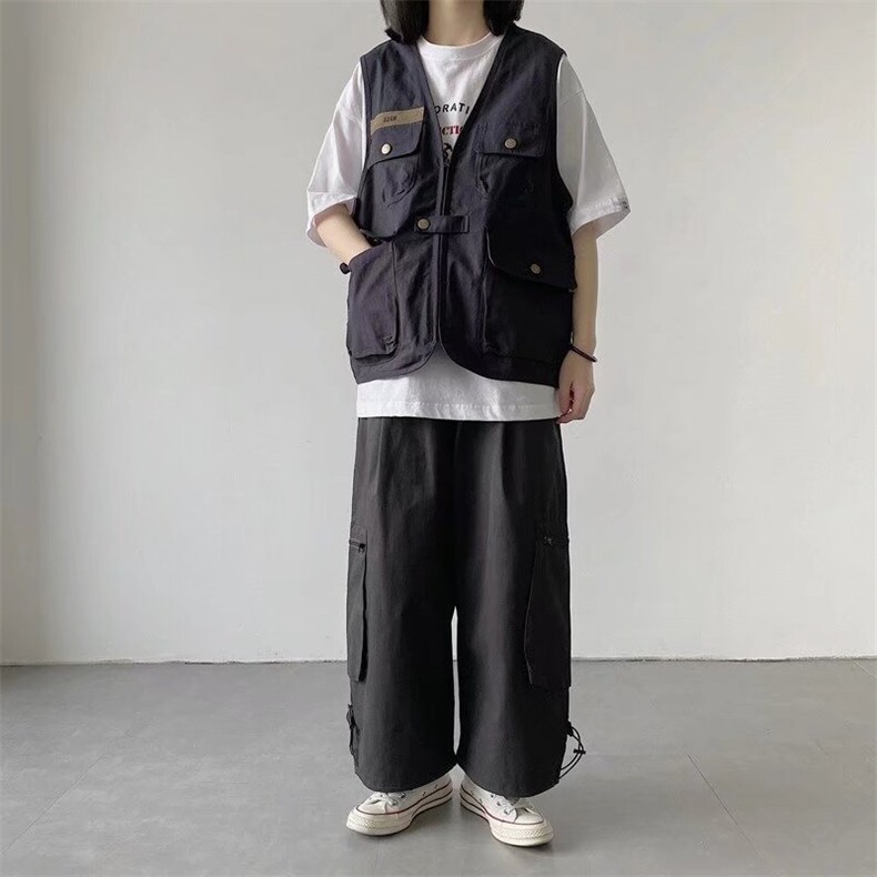 马甲宽松中性工装痞帅男女情侣百搭马夹背心潮流外套潮BB00P35,男装背心/马甲,星座1013-5