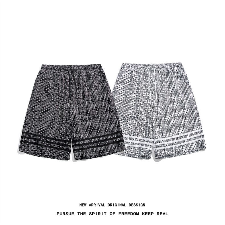K8076/P25夏季新款时尚冰丝宽松印花短裤男中裤大码休闲短裤中裤,男装休闲裤,电商A141