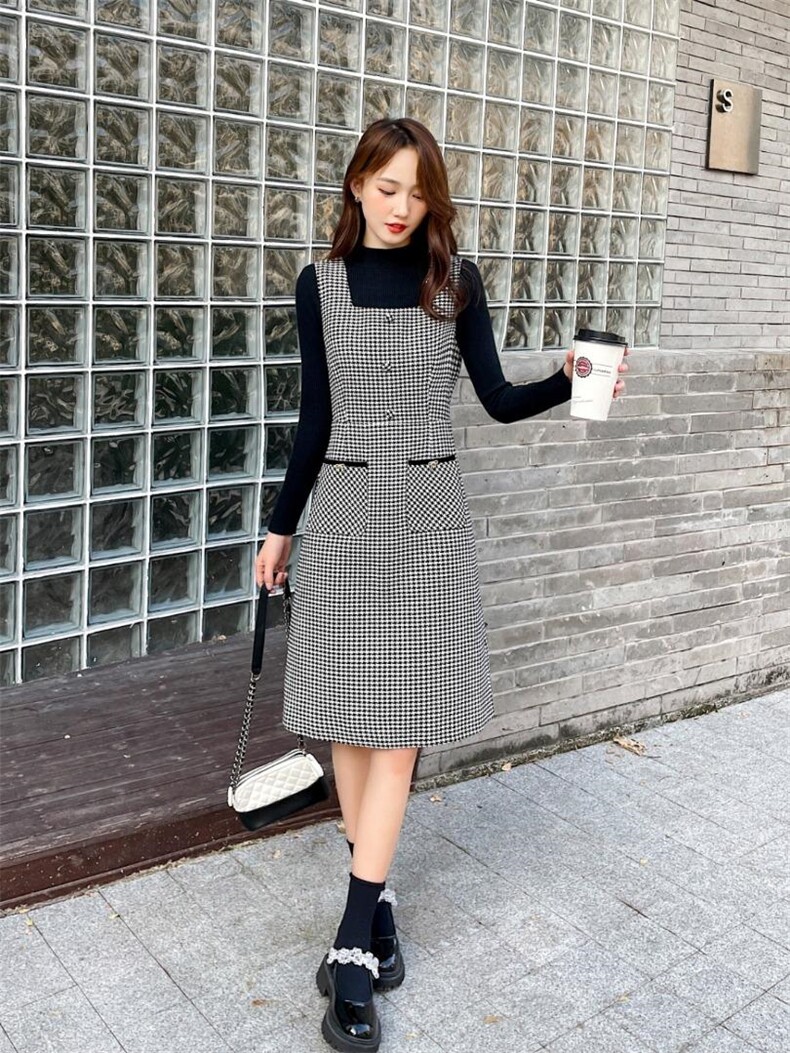 两件套连衣裙时尚，女装连衣裙，薇贵祖