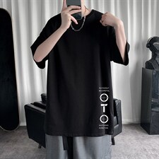 DX17114-P20 纯棉短袖t恤男大码半袖打底衫宽松体恤衫 港风图片