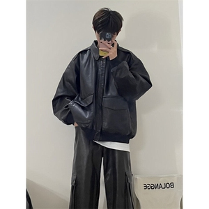 网图现货 春季皮衣夹克 飞行员外套 1209-1-JK19-P90主推可谈图片