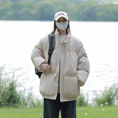 港风潮牌新款可拆卸袖子立领棉服潮流保暖棉衣M087-P105控159，男装棉衣，星座717