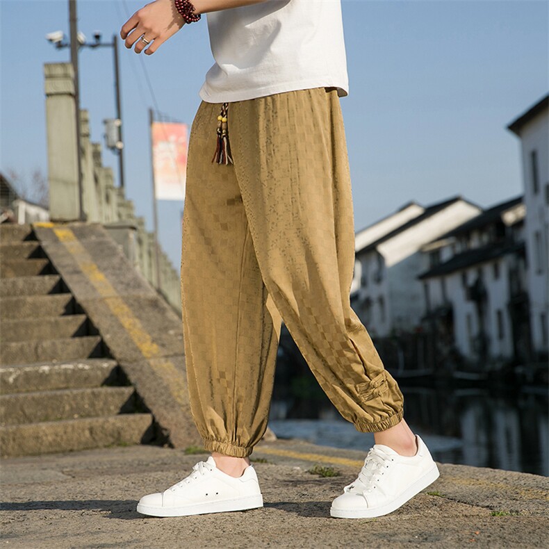 夏季新款提花休闲裤九分裤K302-P65-控88,男装休闲裤,电商A227A