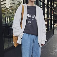男士卫衣开衫春秋季休闲装新款韩版潮流带帽青少年DS44T，男装卫衣，电商A102