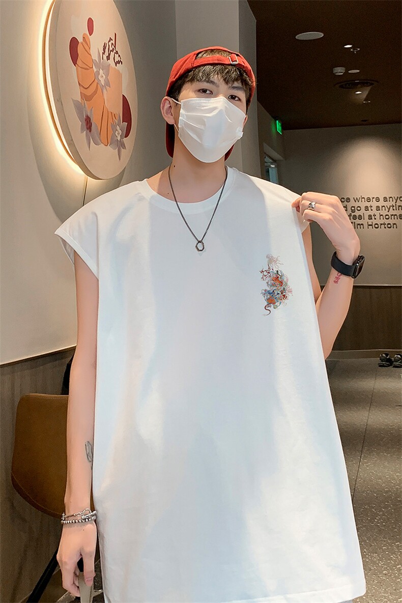 得物抖音直播品质纯棉250克重磅男无袖背心T恤T538P28控39,男装T恤,电商C408(原B339-1)