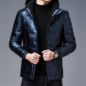 2021中年男拆卸帽亮面羽绒服休闲男冬装爸爸服外套XXH2086-P280图片